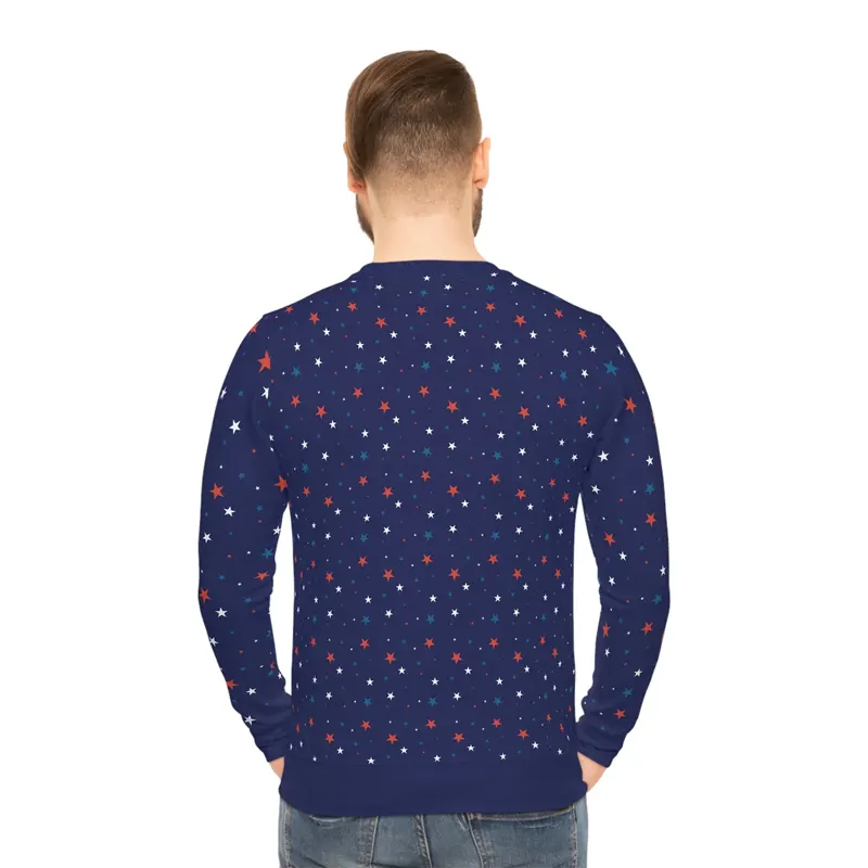 Patriotic Stars Sweatshirt Blue