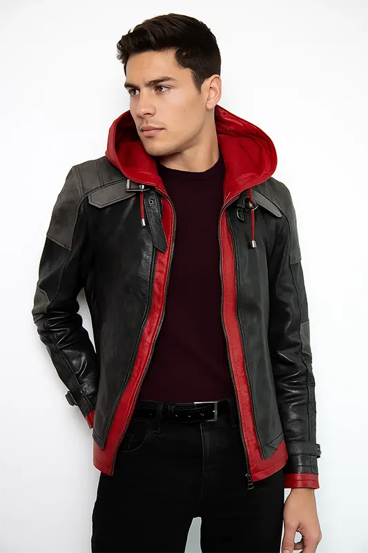 red hood black jacket