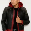 red hood leather jacket