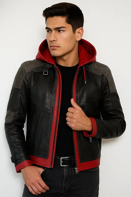 red hood leather jacket