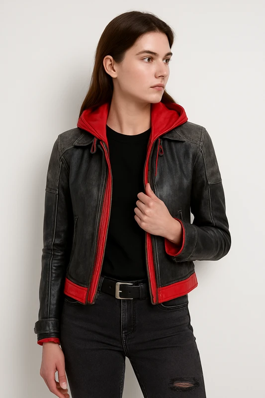 red hood leather jacket