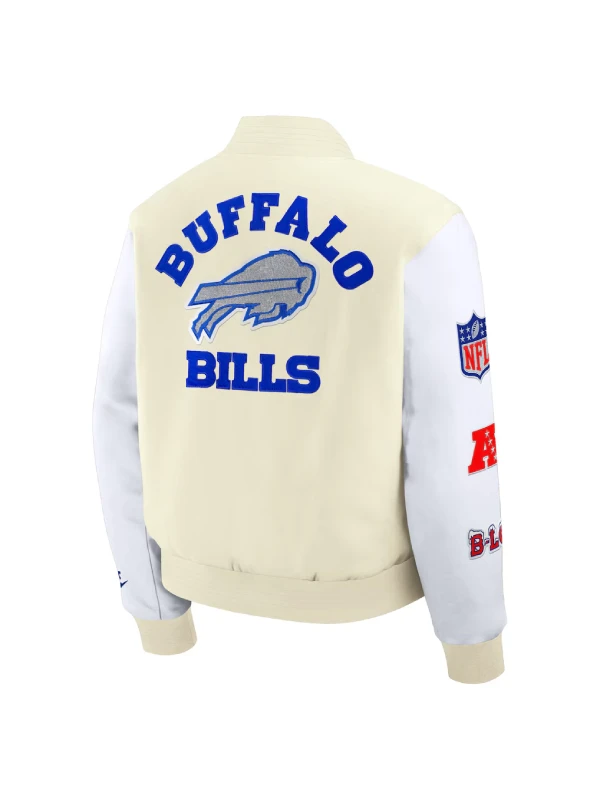 Nike Buffalo Bills Rivalries Varsity Jacket White 2025