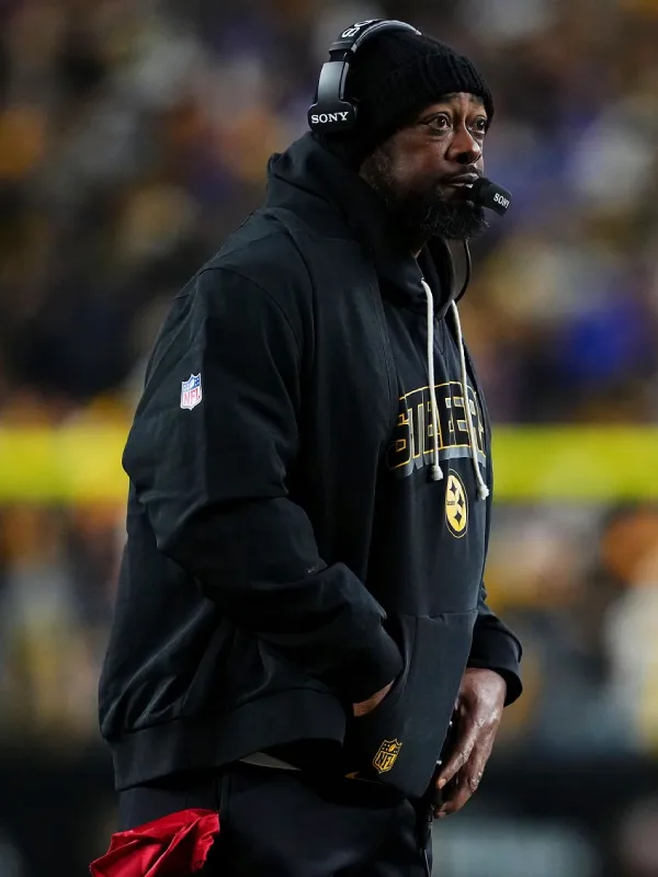 Mike Tomlin Pittsburgh Steelers Black Bomber Jacket