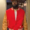 NBA Los Angeles Lebron James Varsity Jacket Red