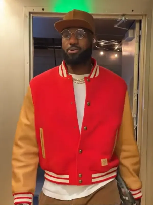 NBA Los Angeles Lebron James Varsity Jacket Red