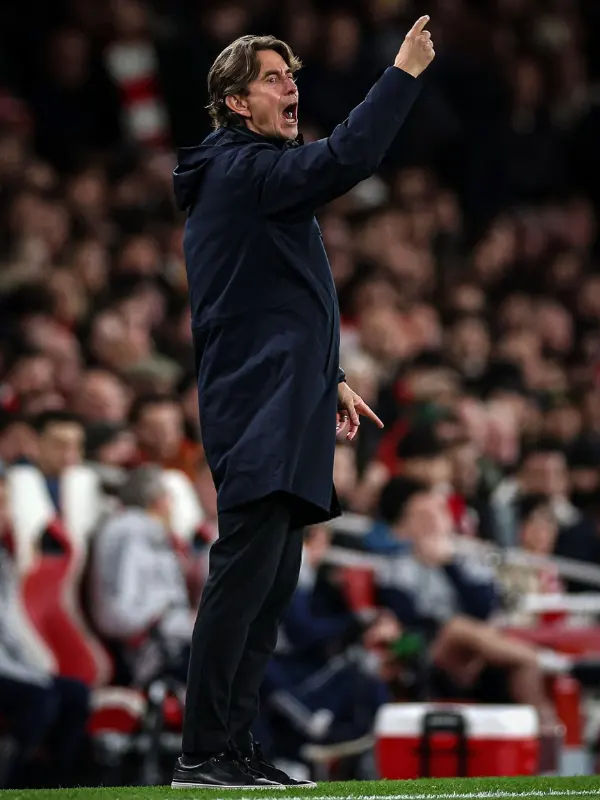 UEFA Champions League 2025 Ange Postecoglou Raincoat Navy