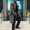 Crime 101 Chris Hemsworth Grey Wool Overcoat
