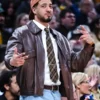 Indiana Pacers Tyrese Haliburton Leather Jacket Brown