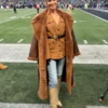 Kristin Juszczyk SF 49ers Off Season Shearling Coat