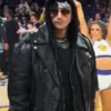MGK Los Angeles Lakers Game Leather Jacket 2025