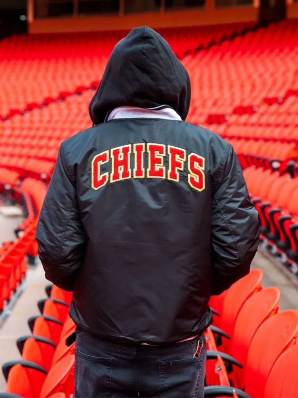 NFL Kansas City Chiefs Ultra Game Satin Jacket Black
