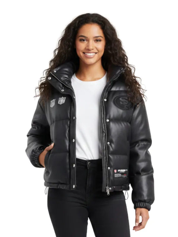 San Francisco 49ers Off Season x NFL Leather Jacket Black
