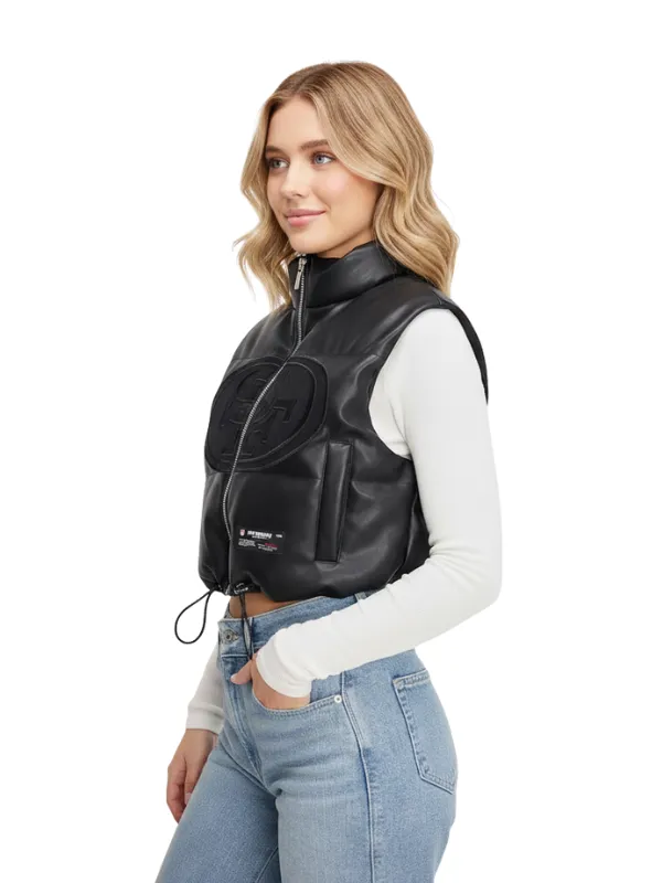 Women’s San Francisco 49ers Off Season x NFL Leather Vest 2026